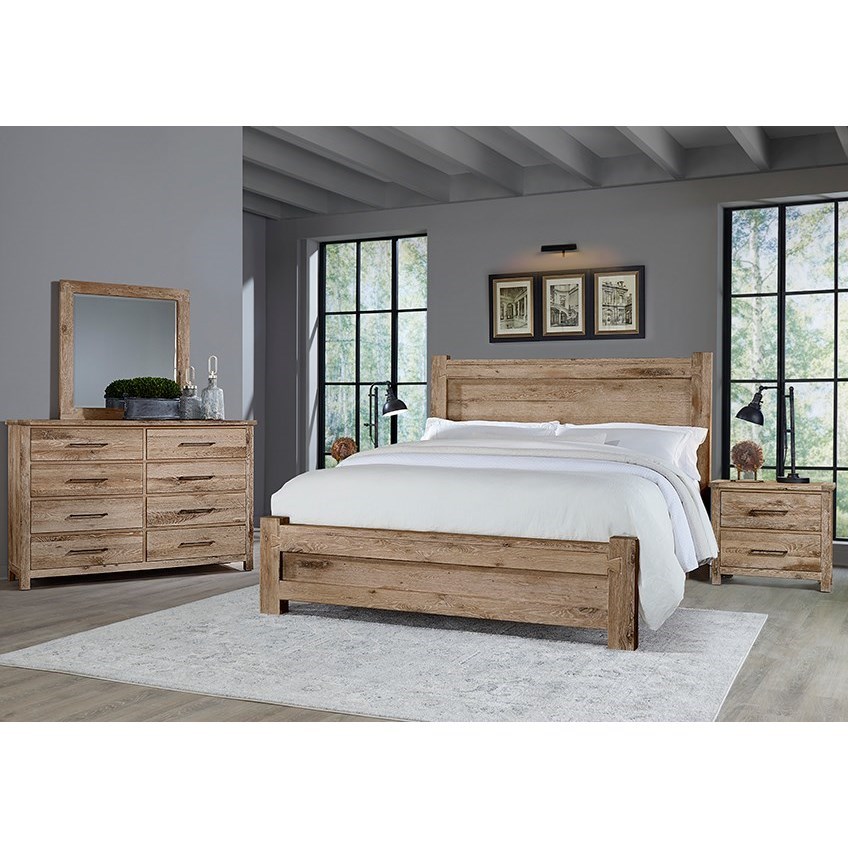 Vaughan Bassett Dovetail Rustic California King Low Profile Bed